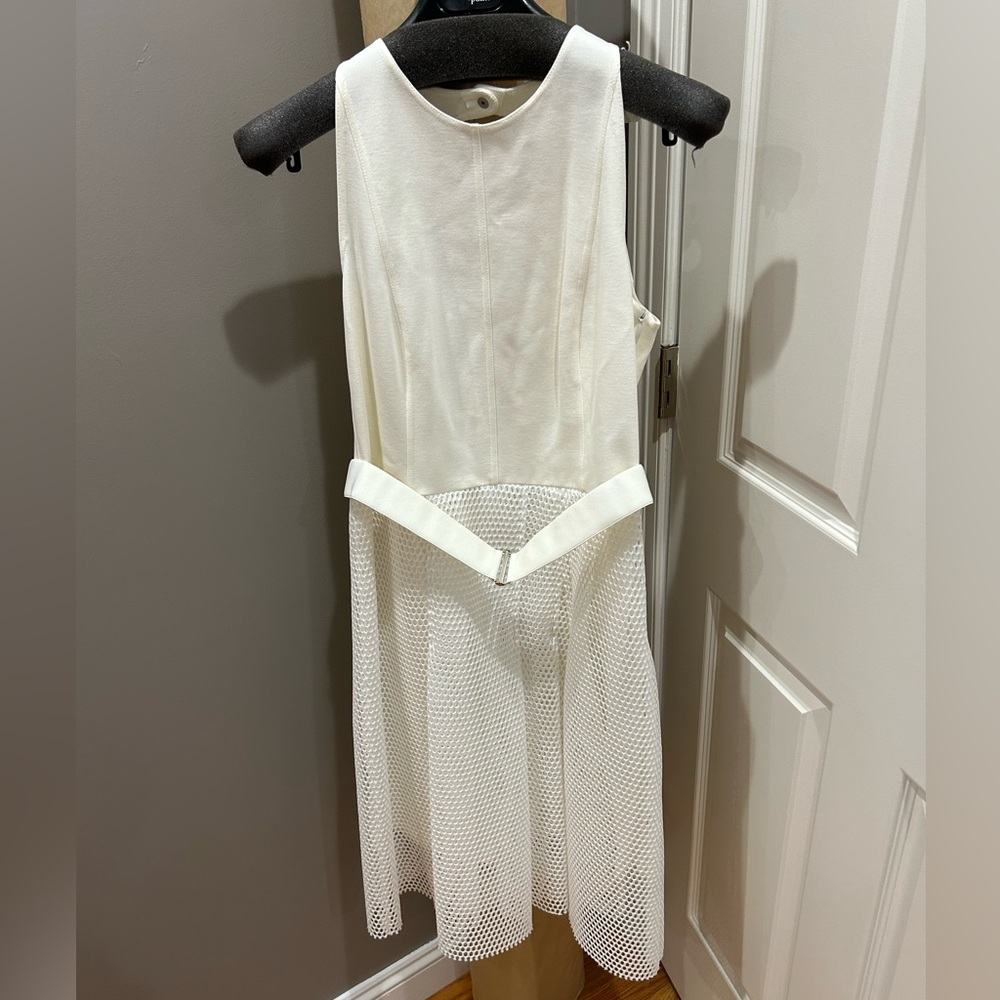 Akris Punto Cream Midi Dress with Jacket - Picture 4 of 8